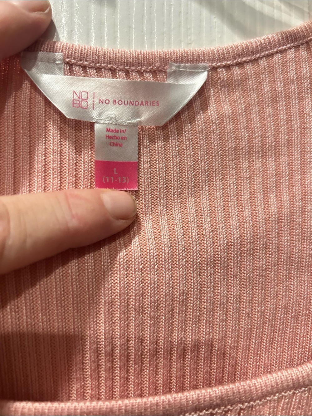No Boundaries Pink Ribbed Top Sheer Floral Petal Sleeves Romantic Cottagecore - Picture 6 of 7